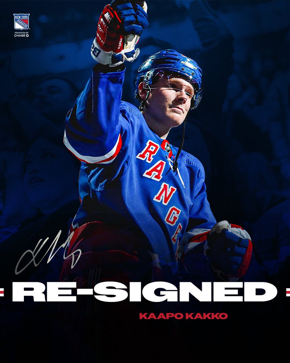 NYRangers's tweet photo. #NYR have agreed to terms with Kaapo Kakko. Details: https://t.co/ArI3j7kwBC https://t.co/eEXCECOqiG
