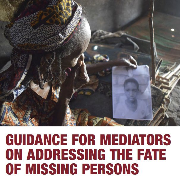 Mediation is key in addressing the fate of missing persons. It can help resolve existing cases and prevent disappearances.

With the support of #Switzerland🇨🇭@‌ICRC launched a Guidance for mediators. Thank you @‌NorwayUN for hosting this event.

➡️ 📃 bit.ly/3zbLT4M