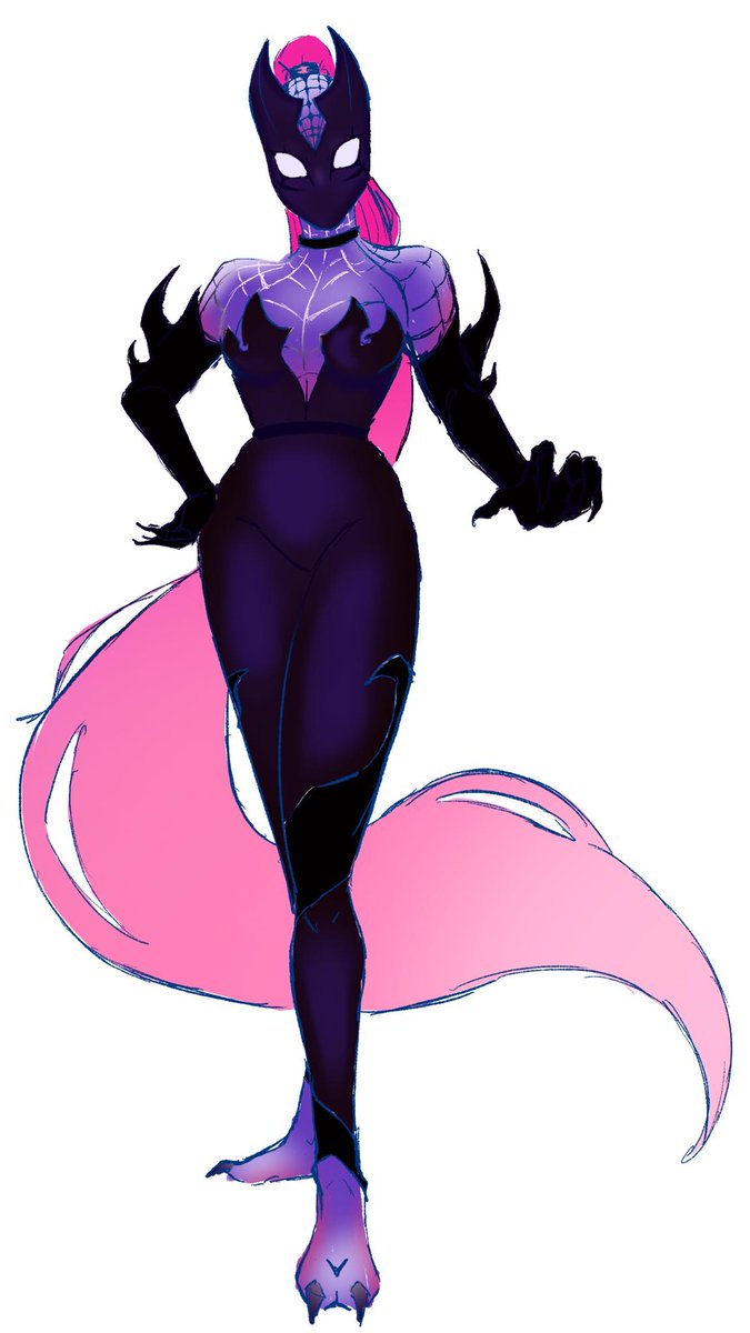 InaChanDraws's tweet photo. @ActuallyRea Might be a little late, haha, but heres my spider sona, still a wip, but i like her so far ! https://t.co/T3F7UT8CJJ