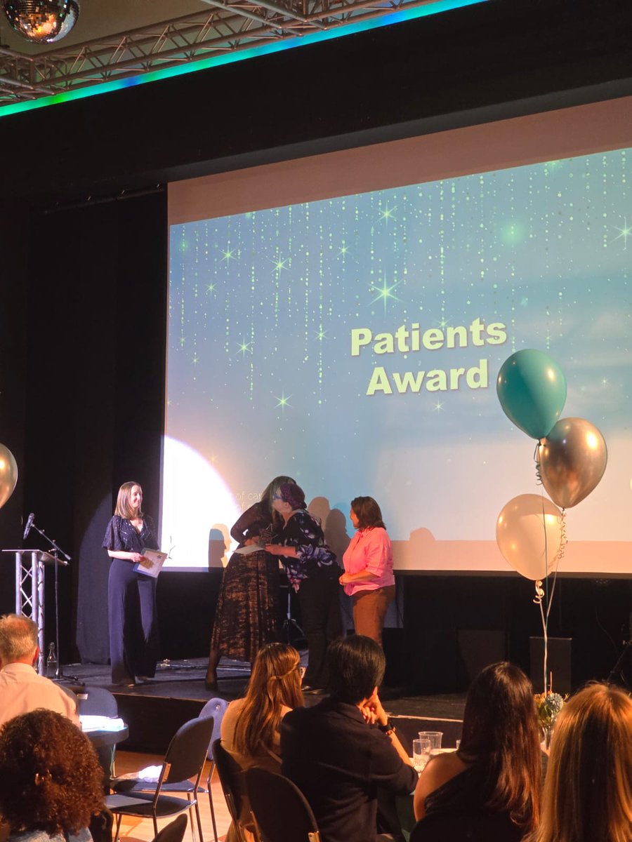 Patients Award is next. And the winners are …..Dr Felicity Brokke and Harriet Hickey both for showing care and compassion to patients.