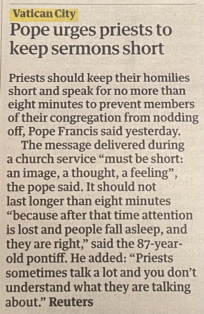 Now even the Pope’s on my case 🤣🤣