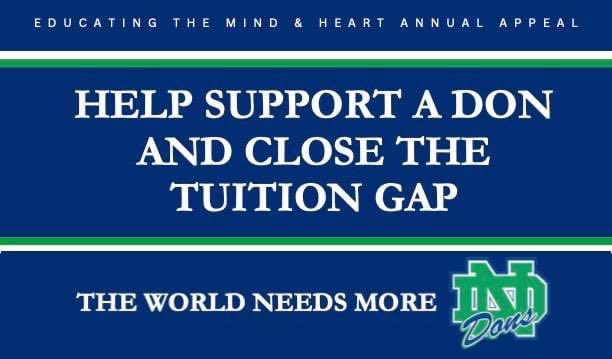 nddons's tweet photo. Help support a Don and close the tuition gap by making a gift before the end of the fiscal year to the Educating the Mind & Heart Annual Appeal.
To donate, visit: https://t.co/rEIh4WfMCr https://t.co/YMphy55fmJ