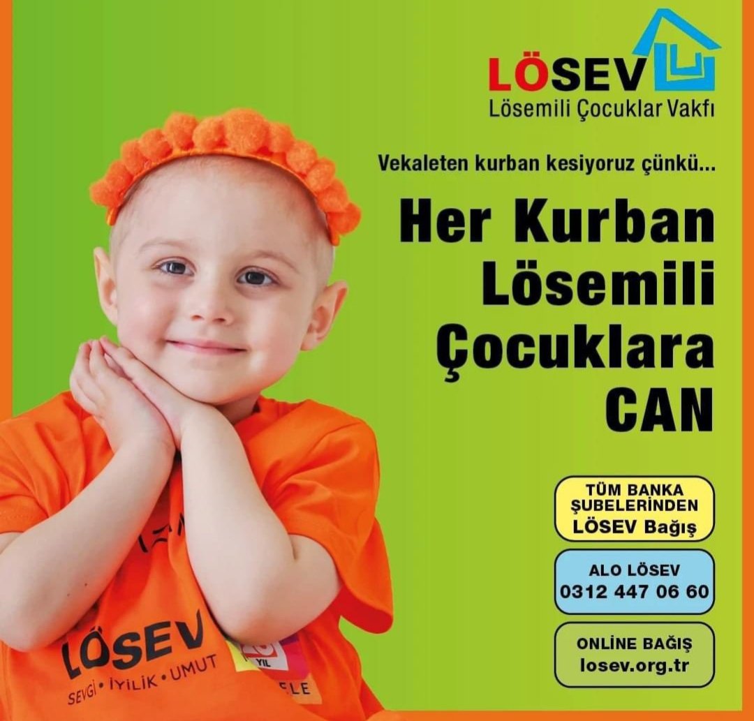 #HerKurbanLösemiliÇocuklaraCan
<a href="/ustunezer/">Dr. Üstün EZER</a> 
<a href="/hulya_unver/">Hülya ÜNVER</a> 
<a href="/julidearifoglu/">Dr.Julide Arifoğlu</a> 
<a href="/ozdamarnhr/">Nehir Ozdamar</a>