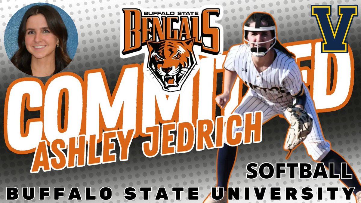 #2024VictorCACC Congratulations 
Ashley Jedrich | D3 Softball
Buffalo State University