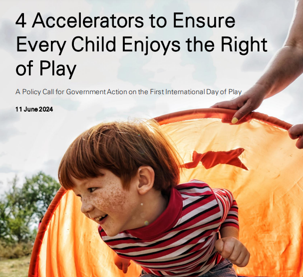 Sharing a newly developed policy call with 4 accelerators that governments can employ to protect, promote and fulfill the right to play #ForEveryChild! 

Read more here: uni.cf/play-event

#EarlyMomentsMatter #InternationalDayofPlay