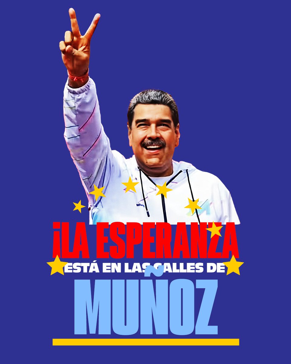 Una gran noticia, el pueblo de Muñoz y Venezuela está más unido que nunca  al lado del presidente <a href="/NicolasMaduro/">Nicolás Maduro</a>. Juntos estamos demostrando que #LaEsperanzaEstáEnLaCalle
<a href="/PartidoPSUV/">PSUV</a> 
<a href="/dcabellor/">Diosdado Cabello R</a> 
<a href="/eduardopiate2/">eduardo piñate</a> 
<a href="/PSUVEnApure/">PSUV Apure</a> 
<a href="/jorgerpsuv/">Jorge Rodríguez</a>