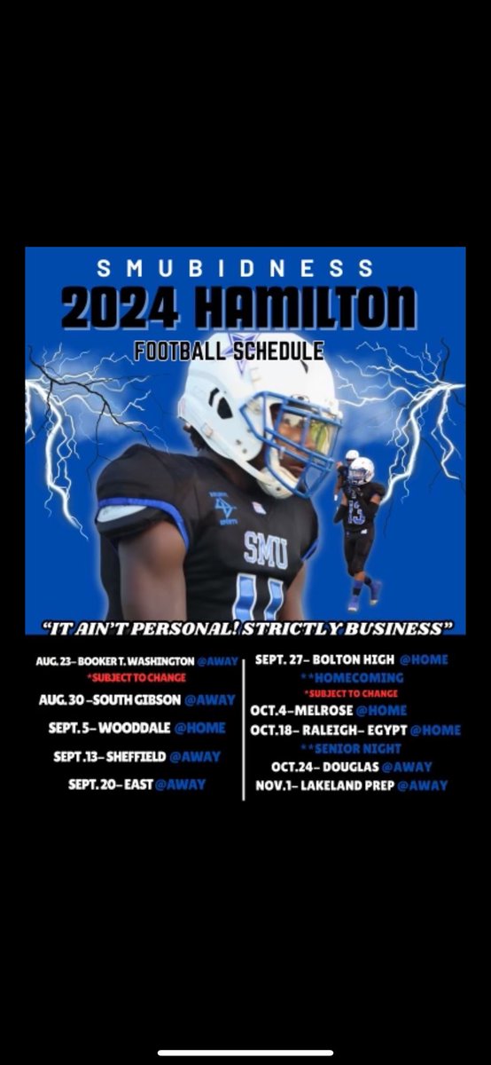 Hamilton High Football Memphis, TN tweet media