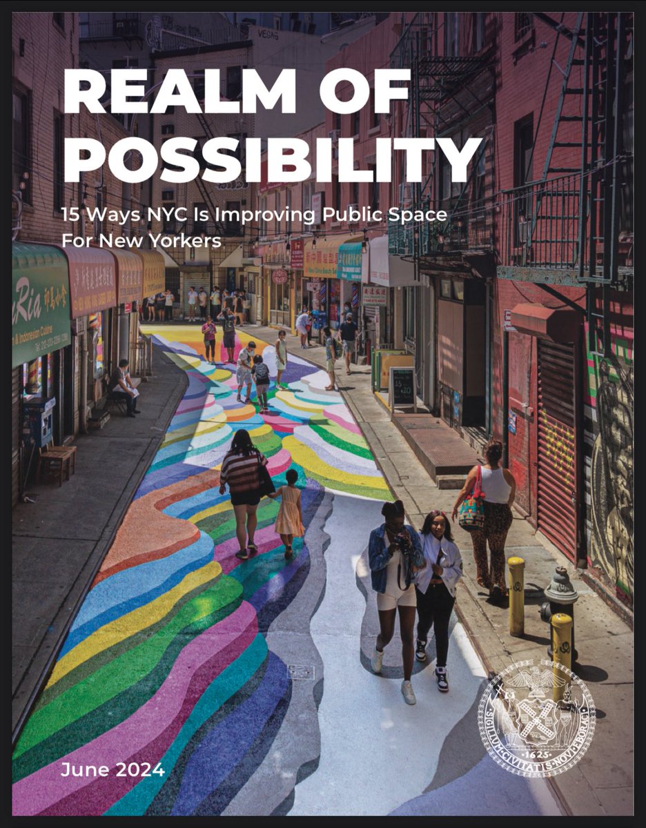 yating_liu's tweet image. Today we released “Realm
Of Possiblity: 15 Ways NYC is Improving Public Space for New Yorkers.” It’s a summary of our policy + project priorities and what New Yorkers can expect in the months to come! See you outside!🌳🛹🚽👷🏻‍♀️🍴🛝 🗽(1/2) 

nyc.gov/site/publicrea…