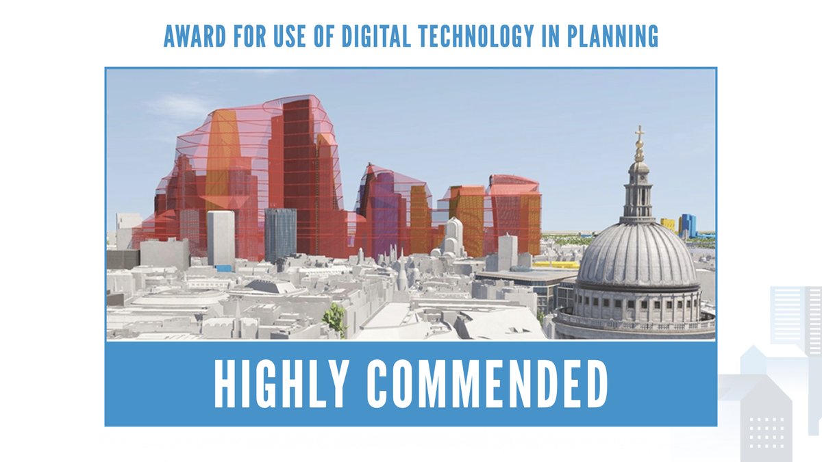 Highly commended to the <a href="/cityoflondon/">City of London</a> for their outstanding use of digital technology in planning at the #PlanningAwards! Leading the way in innovative urban solutions! 💻