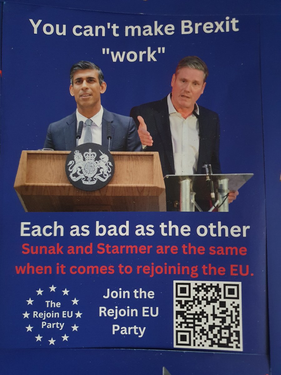 RejoinP's tweet photo. Labour wants to "make Brexit work." That's impossible & Starmer will discover that when Brussels tells him that the UK can't cherry-pick the best bits of EU membership without joining the club. Vote @RejoinP on Jul 4. Time to get real and #RejoinEU https://t.co/CJGaHRdtAo https://t.co/RXw2tXfeqF