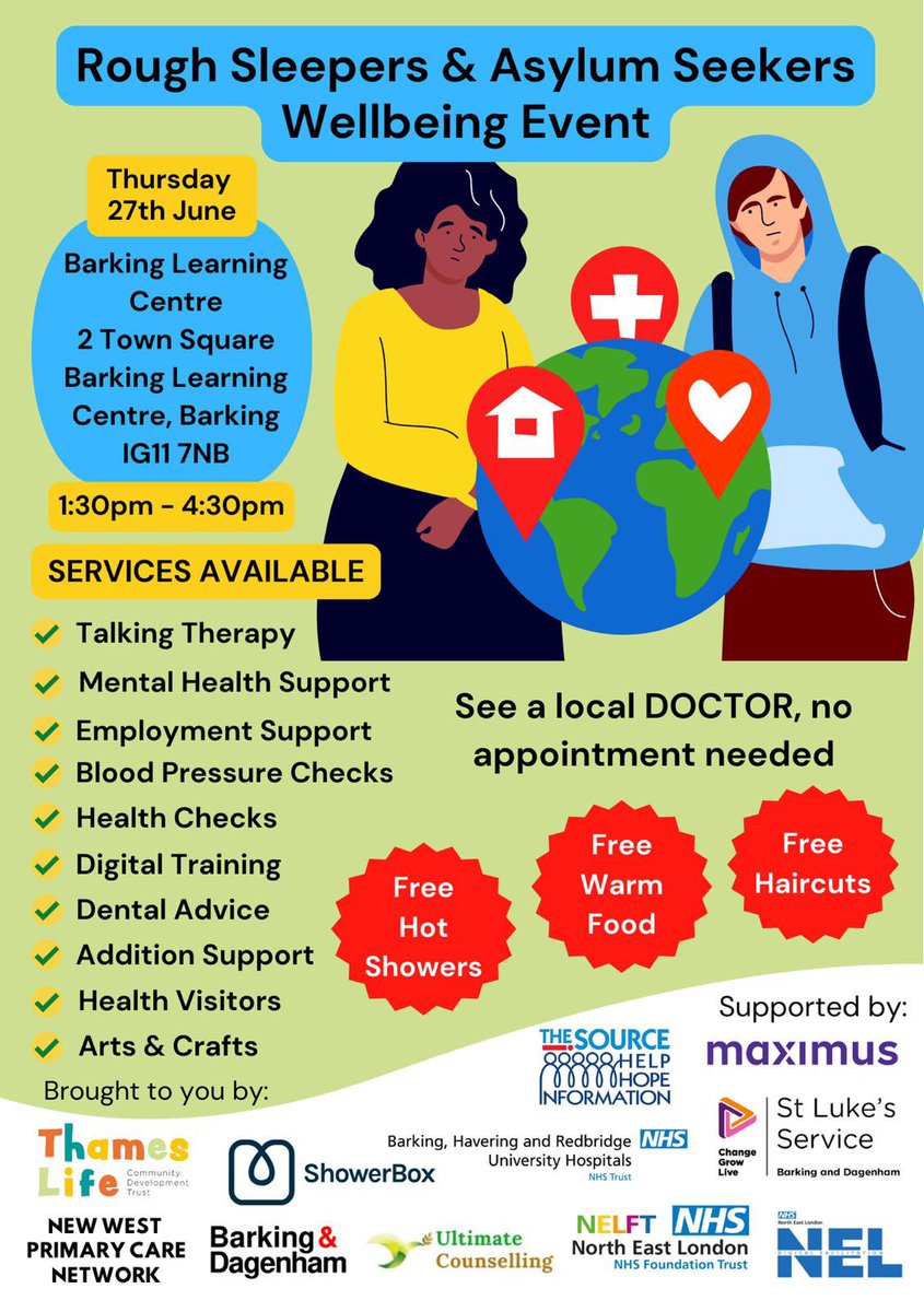 Dr Jagan John (@drjjohn) on Twitter photo Looking forward to our New West PCN <a href="/Pers_Care/">Personalised Care</a> Homeless & Asylum seekers clinic with my colleague Dr Nadia Saeed in Barking on 27.6.24 led by <a href="/thameslifecdt/">Thames Life</a> & <a href="/lbbdcouncil/">Barking and Dagenham Council</a> <a href="/NELFT/">North East London NHS Foundation Trust (NELFT)</a> <a href="/BHRUT_NHS/">BHRUT NHS ๐ฅ</a> & all our amazing community / charities -deconstructing those inequalities โฆ Looking forward to our New West PCN <a href="/Pers_Care/">Personalised Care</a> Homeless & Asylum seekers clinic with my colleague Dr Nadia Saeed in Barking on 27.6.24 led by <a href="/thameslifecdt/">Thames Life</a> & <a href="/lbbdcouncil/">Barking and Dagenham Council</a> <a href="/NELFT/">North East London NHS Foundation Trust (NELFT)</a> <a href="/BHRUT_NHS/">BHRUT NHS ๐ฅ</a> & all our amazing community / charities -deconstructing those inequalities โฆ