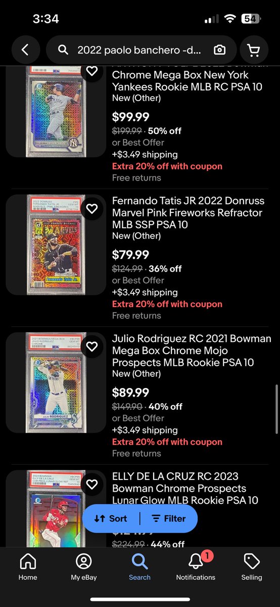FattyOaks's tweet photo. @AskeBay @eBay how does this not fall under search manipulation? When I search from paolo cards I get these because he lists them with multiple players. When I report it, you denied it? Is this allowed. Looks like a lot of his account is like this. @CardPurchaser https://t.co/LmHnSvjj0T