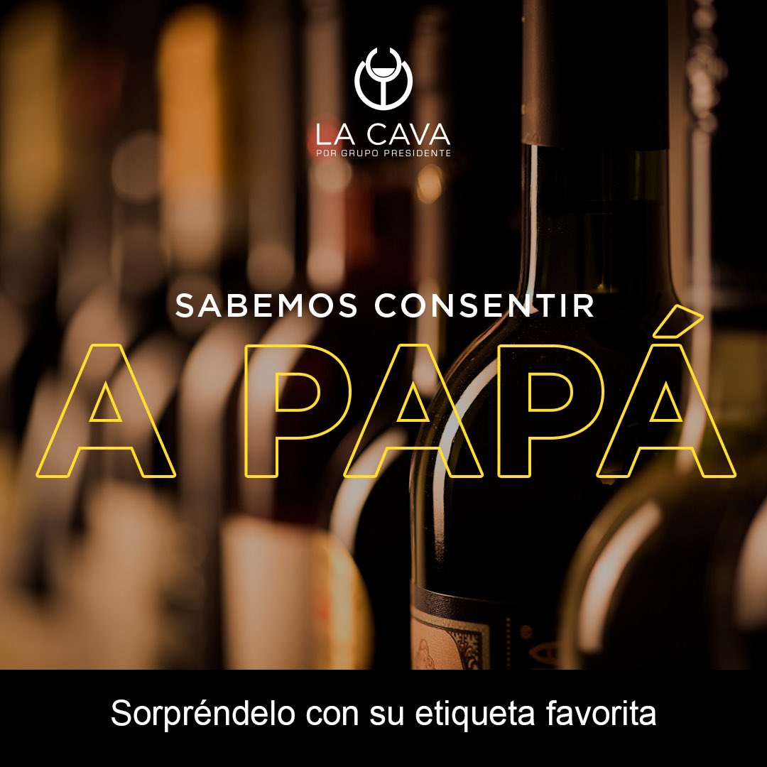 Chapulín (@chapulinrest) on Twitter photo En Chapulín sabemos consentir a papá 🍷
Sorpréndelo con un regalo de la Cava más grande de Latinoamérica. Descubre nuestras exclusivas etiquetas y recibe entre un 10% y 50% de descuento.
Más información al 55 31 92 45 19 o manda un correo a luis_morones@grupopresidente.com En Chapulín sabemos consentir a papá 🍷
Sorpréndelo con un regalo de la Cava más grande de Latinoamérica. Descubre nuestras exclusivas etiquetas y recibe entre un 10% y 50% de descuento.
Más información al 55 31 92 45 19 o manda un correo a luis_morones@grupopresidente.com