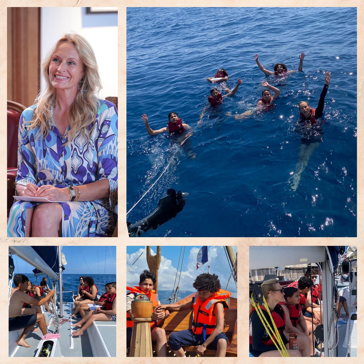 Encore 1 belle journée pour nos collégiens , toujours accompagnés de la marraine du concours ⛵