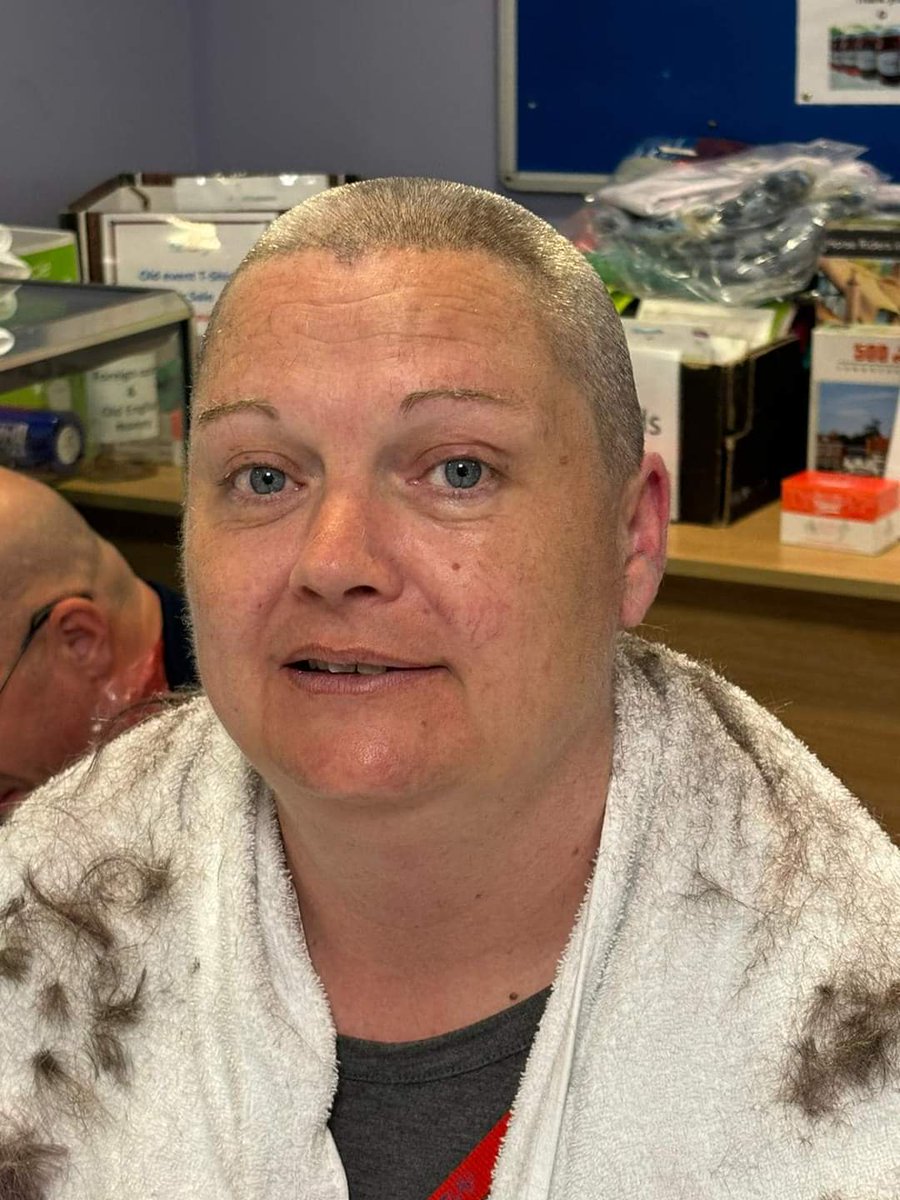 A massive well done to one of our PR patients, Sharon, for braving the shave to raise money for our cardiac rehab service, please give a little donation if you can spare. Such a good cause. justgiving.com/page/sharon-ba…