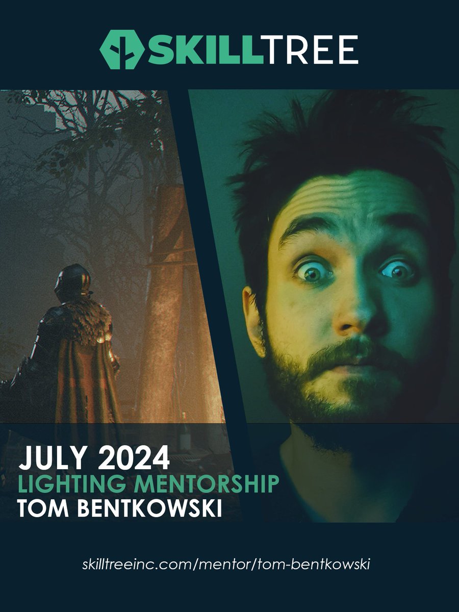 SkillTree_inc's tweet image. Explore personalized sessions with Tom&apos;s Mentorship to reach your goals! Work together to master the Art of Light, overcome obstacles, and prepare for challenges. Dive into real-time lighting workflows in Unreal Engine and more! skilltreeinc.com/mentor/tom-ben… #GameDevs #GameDevelopment