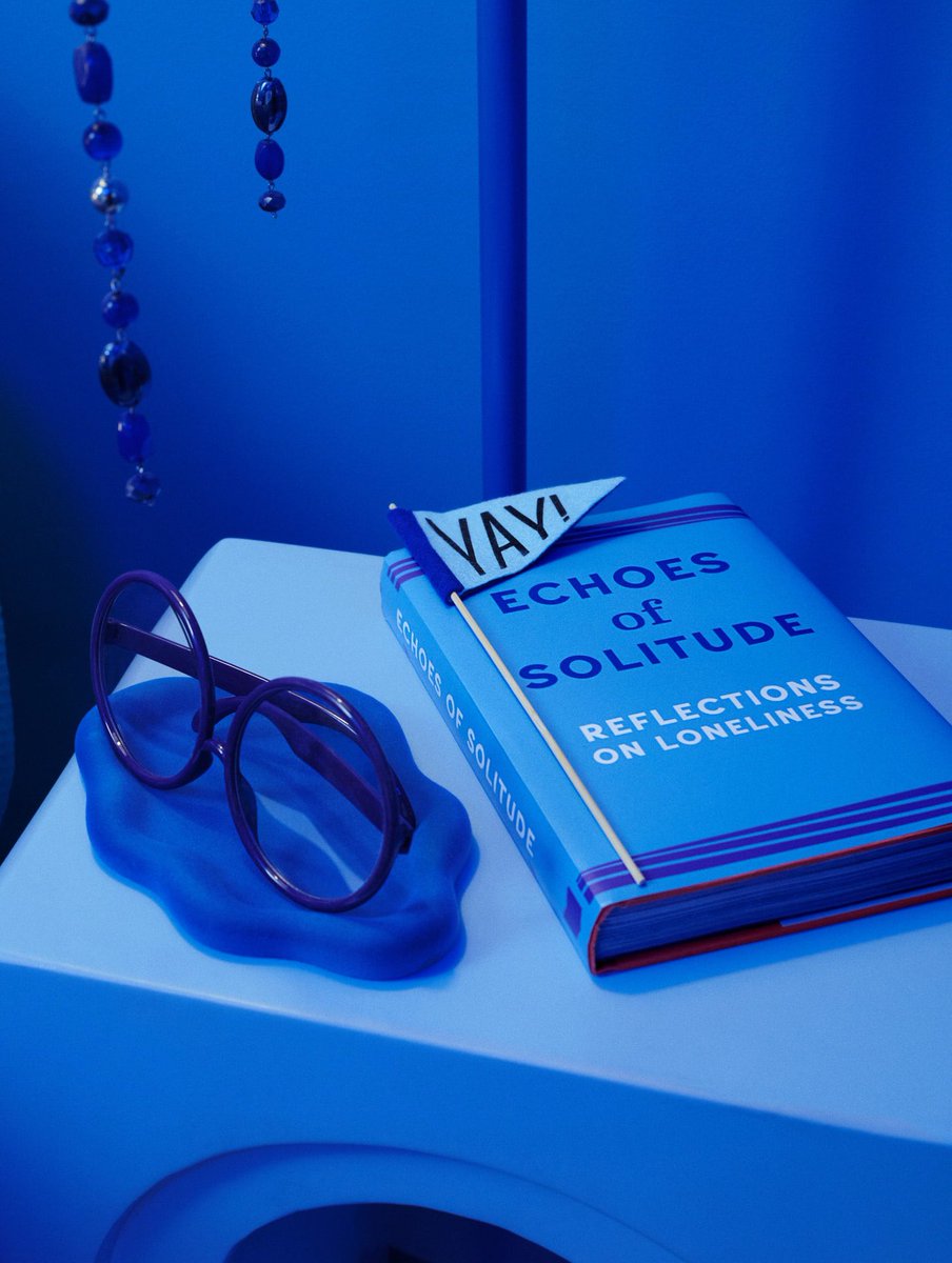 InsideOut_2's tweet photo. Sadness book Echos of Solitude yay, her glasses, the napkins and the cloud pillow. Wauw so well done! Love the color. AirBnb #InsideOut2 Las Vegas, Nevada, USA. https://t.co/zmFCJDOw0B