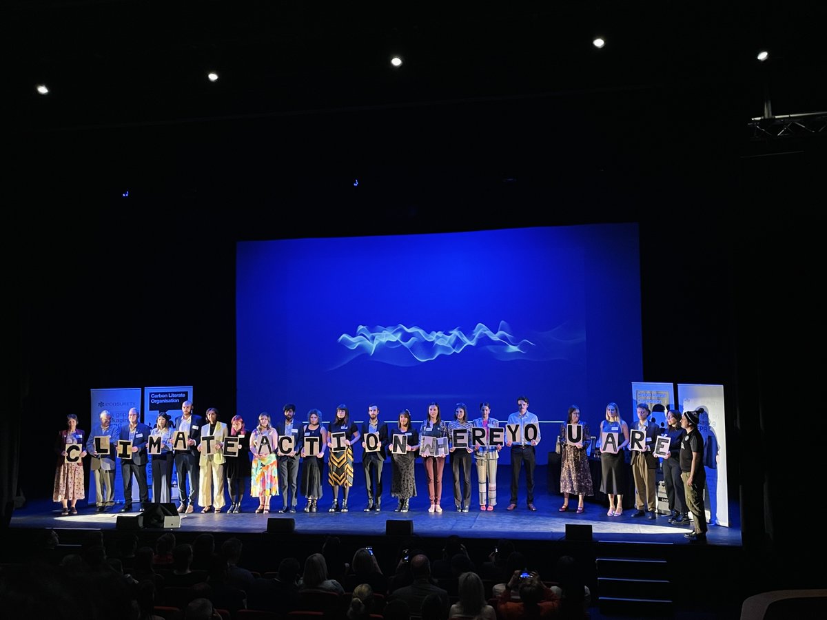 Now, <a href="/RobinLyons1/">Robin J Lyons</a> takes the stage to talk about a significant cultural shift that's underway – 
"Climate action where you are" 
#CarbonLiteracy #CLOAwards