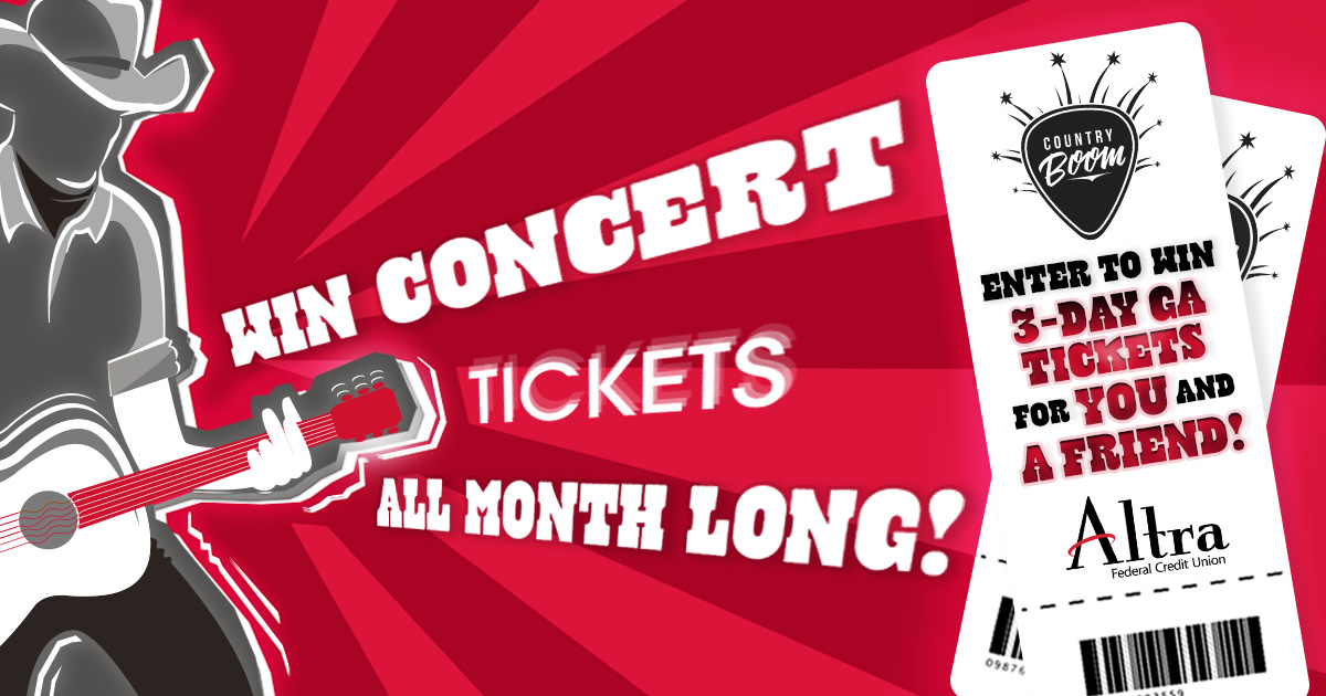AltraCU's tweet photo. Win 3-Day GA Tickets + $25 Visa Gift Card for Country Boom! See Nelly, Riley Green, Chase Rice &amp; more! 

To Enter:
1. Follow us and @CountryBoomLAX 
2. Like and retweet this post
3. Tag a friend &amp; tell us who you're excited to see! 

Winners announced June 20th! #CountryBoom https://t.co/9l22OhRUzr