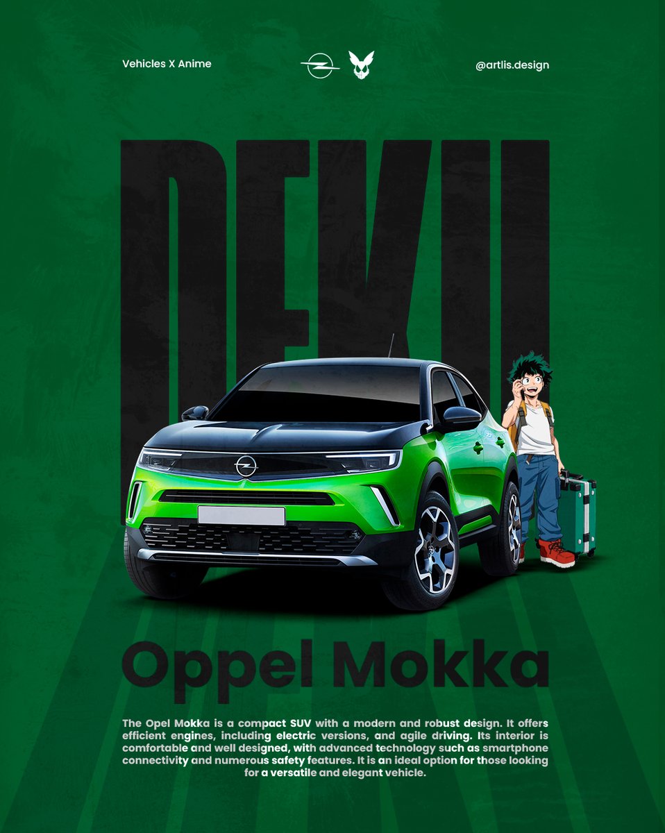artlis_designs's tweet photo. Vehicles X Anime 🟢🔵🔴
.
Alberto Torres
.
#anime #design #post #simple #photoshop #photo #cars #deku #goku #luffy #oppel #camaro #ferrari https://t.co/W3AecaxGuK