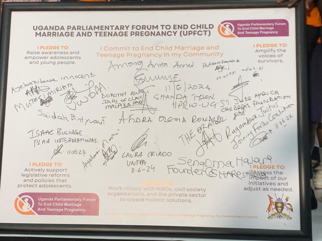 Parliament launched the Forum to End Child Marriage and Teenage Pregnancy in Uganda.