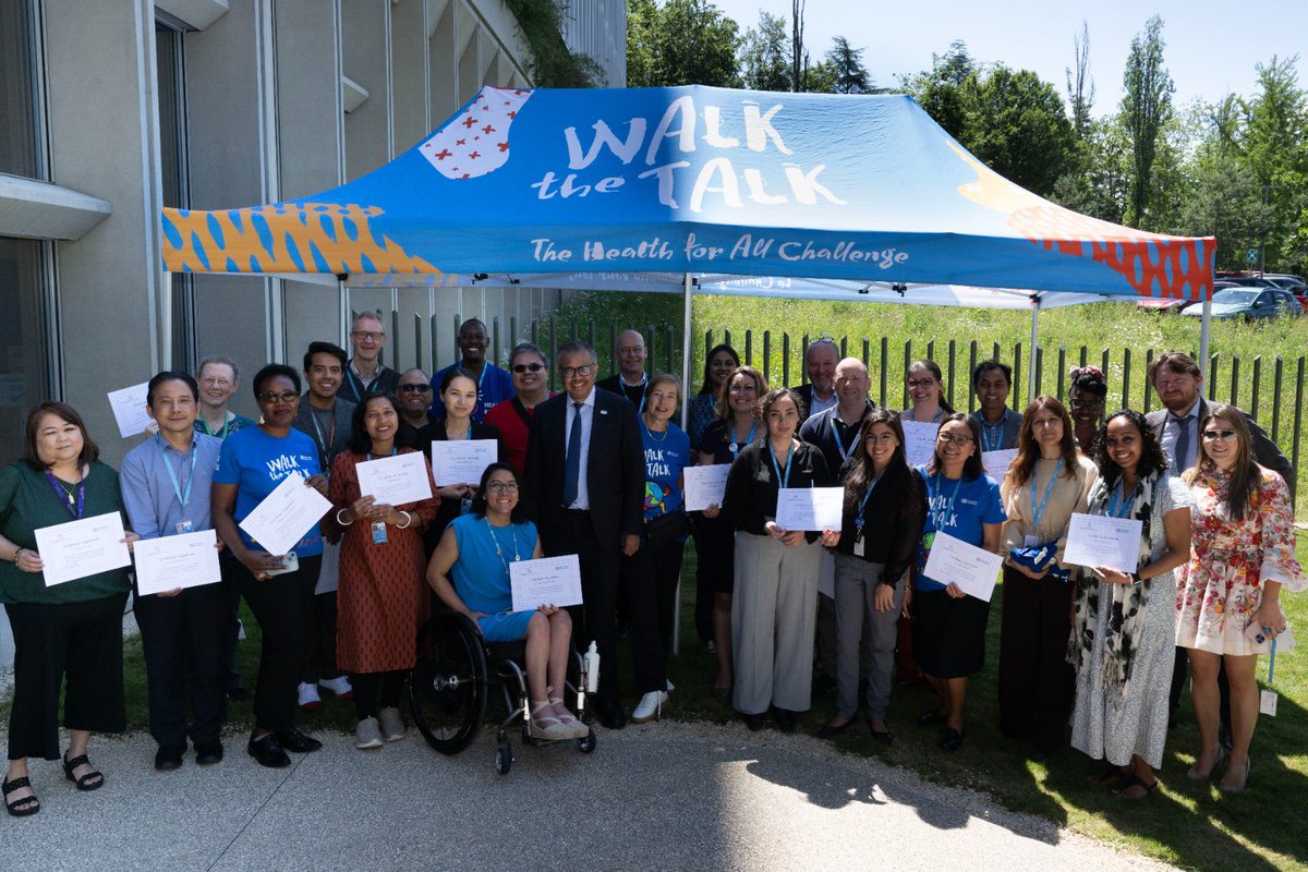 The walk the talk for the #HealthForAll challenge last month was a great success once again. It's all thanks to my colleagues who volunteered to make the event happen. 

Once again, you made me #ProudToBeWHO. Thank you!