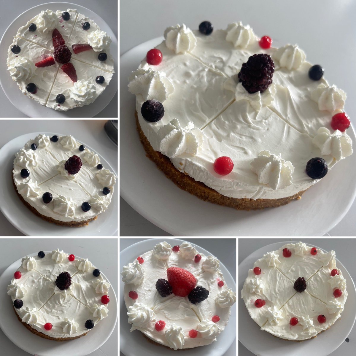 Some amazing cheesecakes made by my S3 Practical Cookery class today🍥 They have shown some excellent examples of using decoration to show 4 portions 🤩 <a href="/S3LHSYT/">S3 Year Team</a> <a href="/LHSFCT/">LHS HWB-FCT</a>