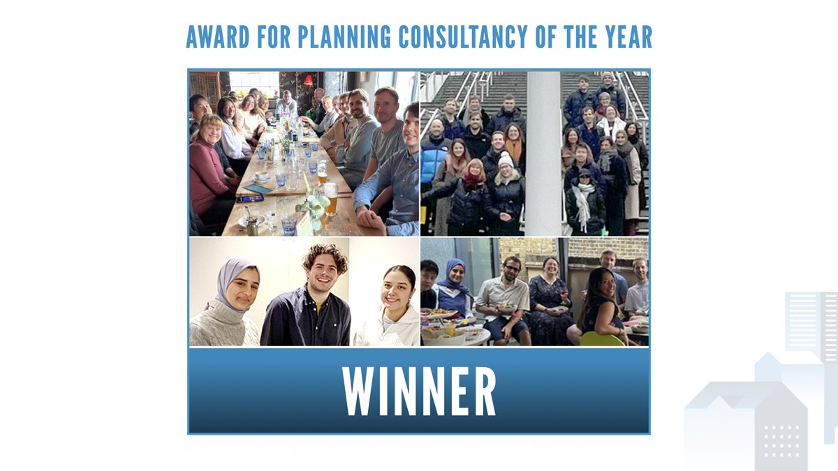 🏅 <a href="/Tibbalds/">Tibbalds</a>, you’ve earned the title of Planning Consultancy of the Year at the #PlanningAwards! Your expertise is unmatched!
