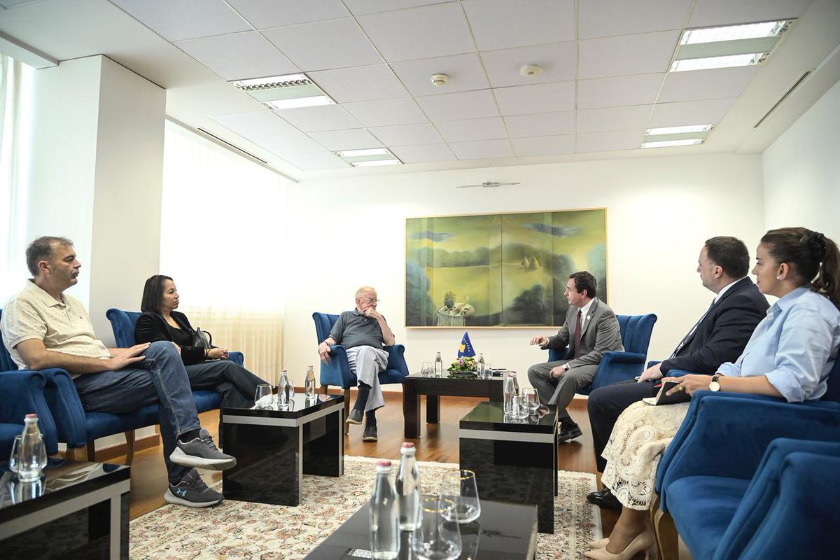 albinkurti's tweet photo. Ambassador William Walker is among the greatest friends our country has. He was one of the first international figures to visit the massacre sites as Head of the Kosova Verification Mission, documenting the atrocities occurring in Kosova in 1998. When he entered Reçak, he saw the bodies of 45 Albanians who had been killed by Serbian forces in this village. The events in Kosova took place before the era of social media, so without the will and integrity of people and organizations like Ambassador Walker and the OSCE, history might have taken an even more dire turn. In our darkest times, he announced to the world the full and unvarnished truth about the Milosevic regime. This is also why his work is a fundamental contribution to human rights and why we were honored to have him as a special guest for the 25th anniversary of our liberation.
