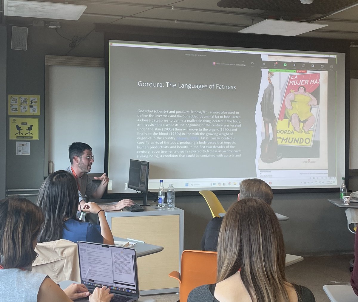 Magnífica presentación de Patricio Simonetto sobre la historia de la gordura en Argentina. #lasa2024