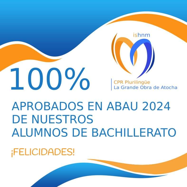 🚨100% DE APROBADOS DE NUESTROS ALUMNOS Y ALUMNAS DE BACHILLERATO EN ABAU 2024!!!!
Muchas felicidades a tod@s!!!!

#GOAtocha #ABAU2024 #ABAU #Selectividad #Coruña #Educación #Bachillerato #Universidad #Educación #creCIENdojuntos