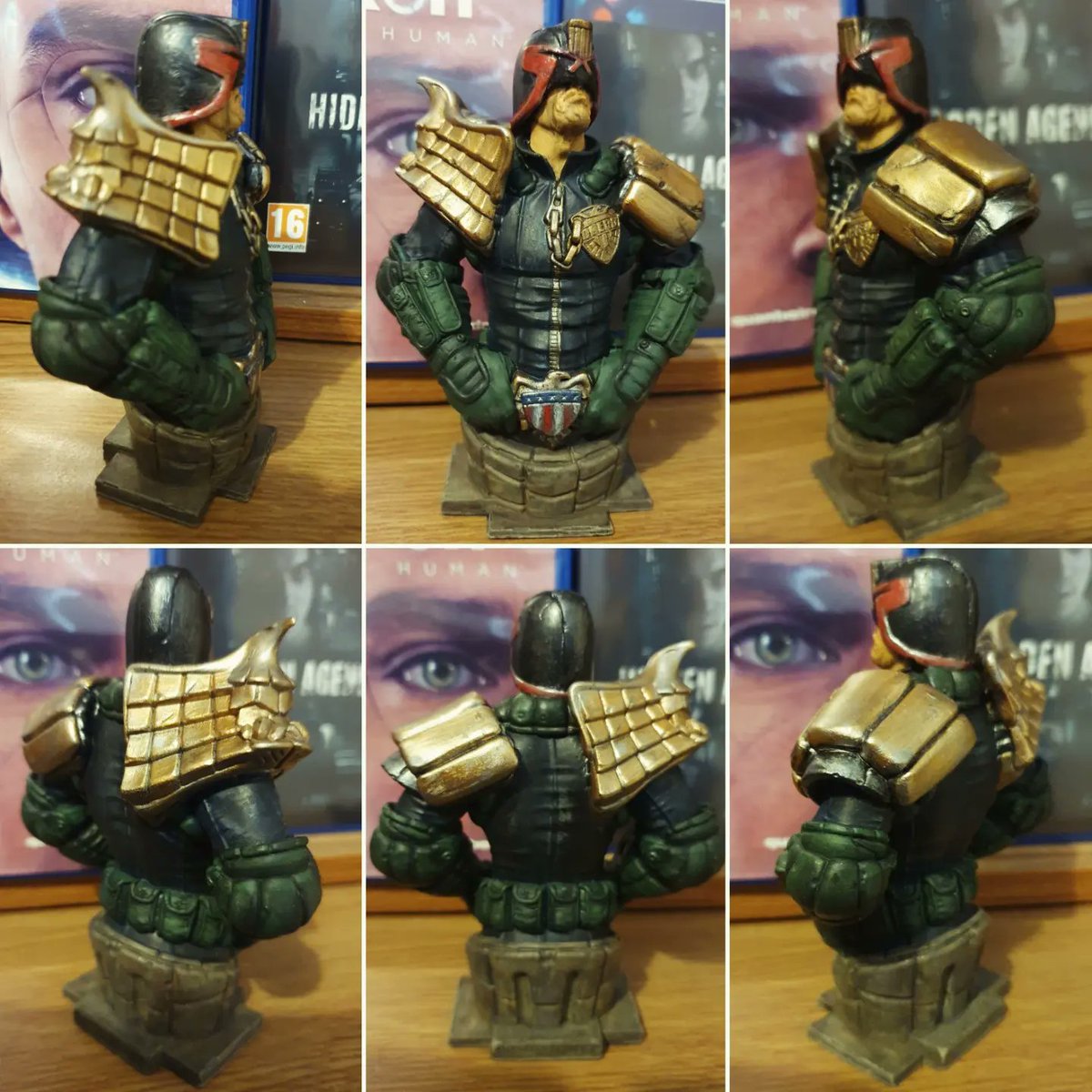 Batman_DCC27's tweet photo. 3D printed models painted since last post. #batman #judgedredd #dredd #ghostrider #arkhamorigins #xesuit #hellboy #3dprinted #models #modelpainting https://t.co/F347rz2w5k