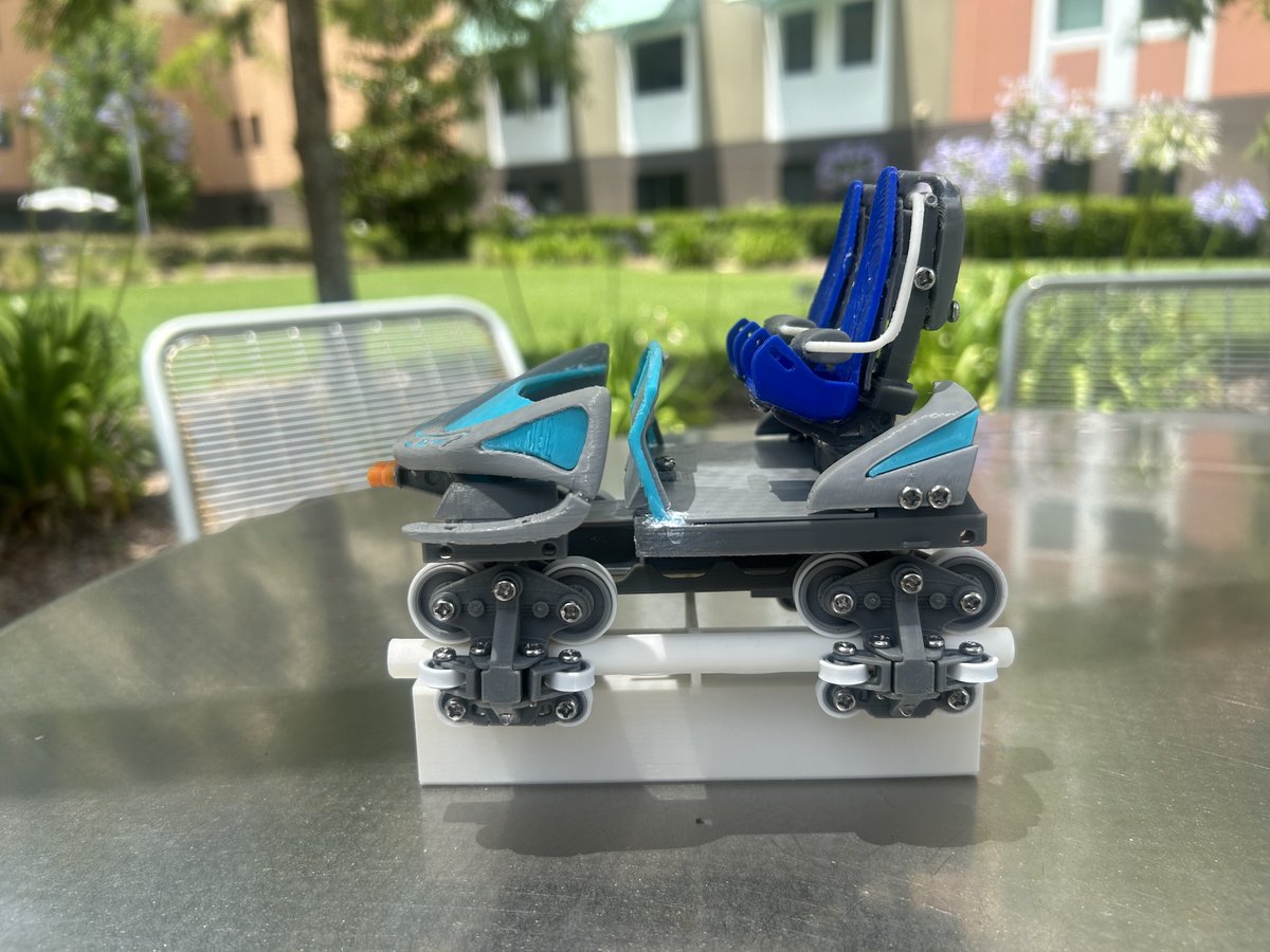 KohlerCoaster's tweet photo. Inspired by Penguin Trek at @SeaWorld, I 3D printed and assembled this B&amp;M Family model at 1:15 scale!   This print is about 6 inches (15cm) long, 4 inches (10cm) wide and 6 inches (15cm) tall, with 6 different colors of filament and over 100 printed parts. https://t.co/mY64v6Zml1