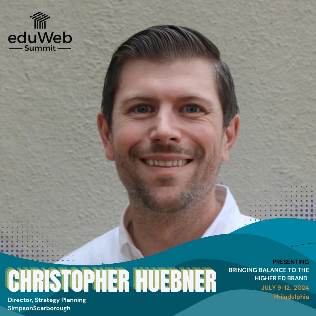 SESSION SPOTLIGHT:
Bringing Balance to the Higher Ed Brand 

PRESENTED BY:
Christopher Huebner, Director Strategy Planning
Sara Wallace, VP Strategy
SimpsonScarborough

More info &amp; schedule:
eduwebsummit.com/schedule/eduwe…

#HigherEdMarketing #eduWeb24 @simpscar