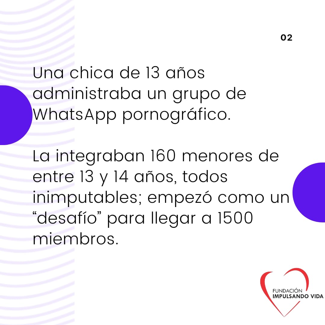 ImpulsandoVida_'s tweet photo. Inquietante caso: un grupo de WhatsApp compartía material pornográfico, 
Los participantes eran  160 menores de edad, incluida la administradora. 

Es vital estar atentos y tomar medidas preventivas. 🚫 https://t.co/1KdTusoV56
