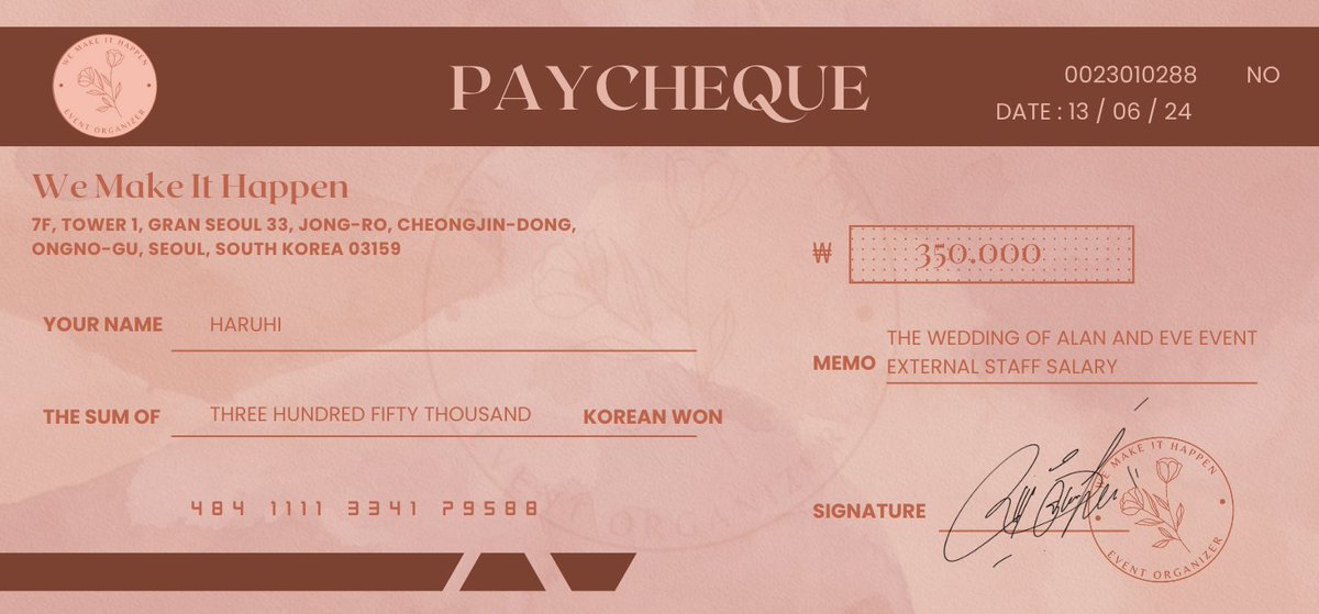 WMIHFINANCE's tweet image. ᅠᅠᅠ
ᅠᅠᅠ
ᅠᅠᅠ📩ᅠwemakeithappen@wmih.co.kr
ᅠᅠᅠKepada ﹕ HARUHI  ㅡ  @lanternofdead 
ᅠᅠᅠ📎 ₊  PAYCHEQUE MAID STAFF
ᅠᅠᅠᅠ
ᅠᅠᅠᅠ