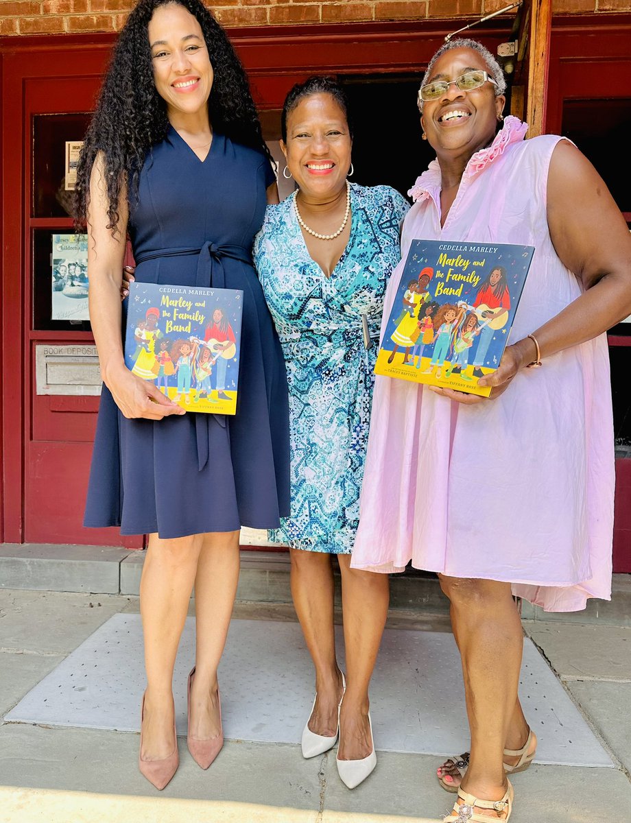 TabinaAdam's tweet photo. A heartfelt thank you to the Read Up Book Club, East Orange BOE President, Andrea McPhatter, and Ms. Morant, for facilitating a wonderful reading and distribution of Marley &amp; the Family Band by Cedella Marley to some of our most enthusiastic readers.#CochranAcademy @cedellamarley https://t.co/zL4oFx8CFK