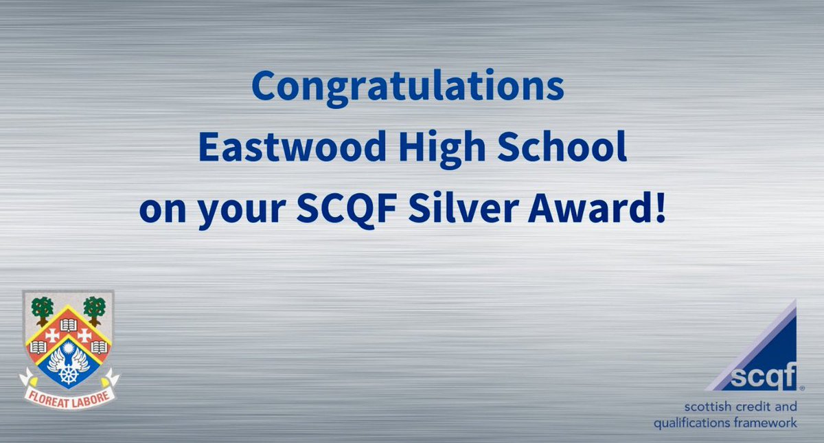 Delighted to hear that we have achieved our SCQF Silver Award for our work in providing alternative curricular pathways to meet the needs of our pupils. This has been a key focus. Very proud of the commitment and hard work of our staff and partners! Special thanks to Miss Barrie