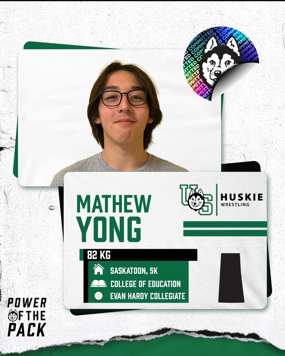 HuskieWRES's tweet image. Welcome to the team, Mathew Yong! 3 time national medalist with more to come. @saskwrestling @HuskieAthletics @shanebradley1