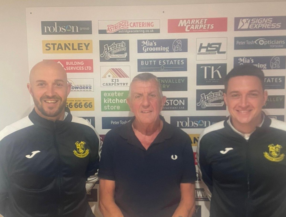 TopshamTown_FC's tweet photo. We are pleased to announce the appointment of Brad Riggs and Ben Lyne as first team managers.  

Robbie Raddon and Jake Messenger will continue on the coaching staff.

#UptheTops 💙💙💙 https://t.co/o8CHU4R8cb