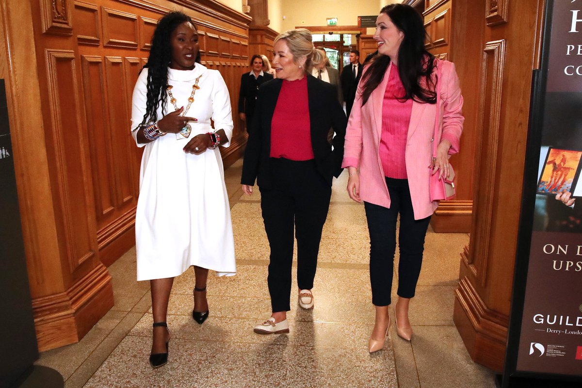 NI Executive (@niexecutive) on Twitter photo The international all-women ‘Yes’ festival opened in Derry/Londonderry yesterday with the First Minister Michelle O’Neill and deputy First Minister Emma Little-Pengelly in conversation with renowned local writer Martina Devlin. They discussed a range of issues including their The international all-women ‘Yes’ festival opened in Derry/Londonderry yesterday with the First Minister Michelle O’Neill and deputy First Minister Emma Little-Pengelly in conversation with renowned local writer Martina Devlin. They discussed a range of issues including their