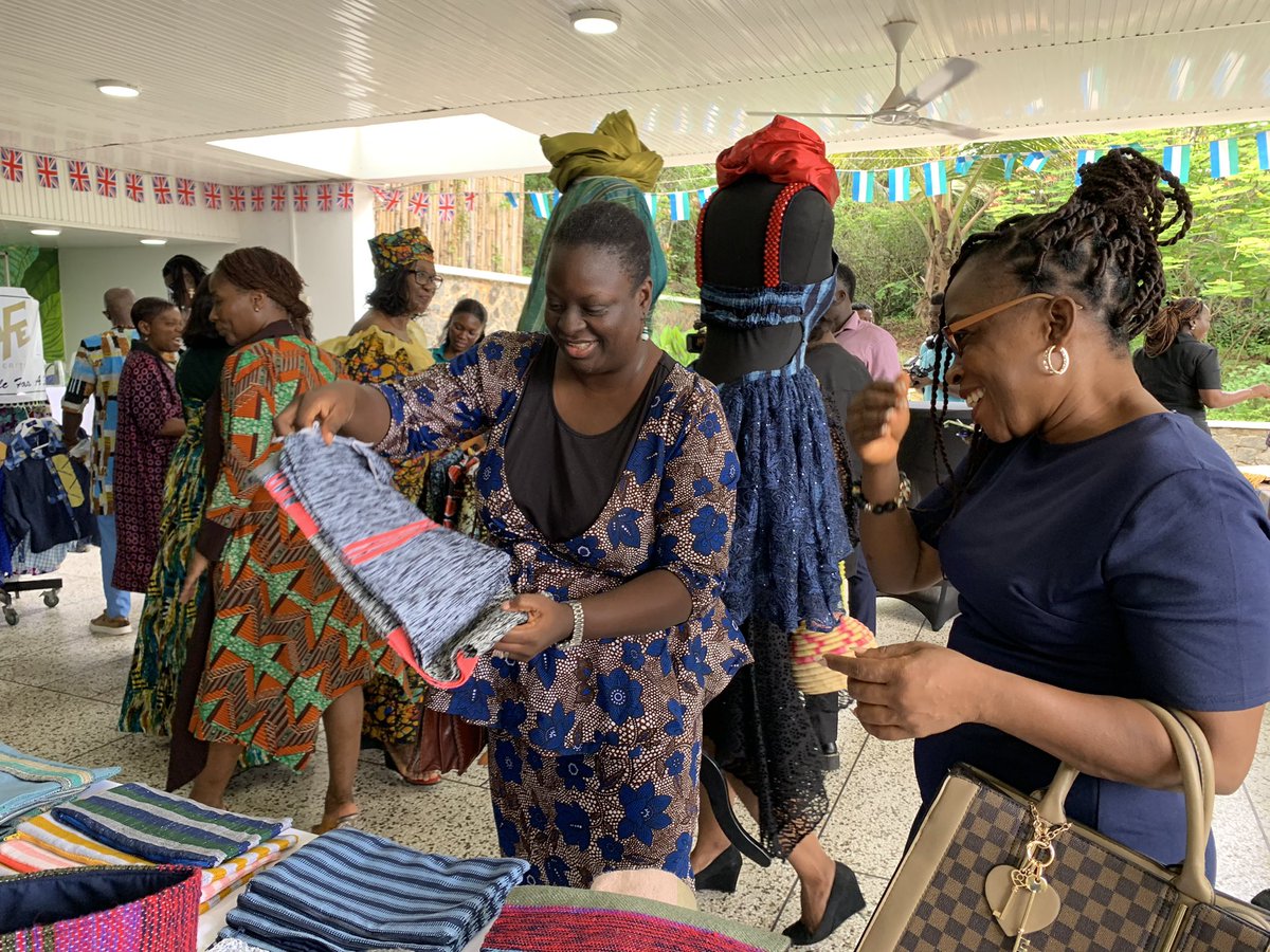 UKinSierraLeone's tweet photo. Excited to support the launch of the Fashion, Design &amp; Textiles Association in Sierra Leone! 
A testament to the growing creative &amp; economic significance of the industry. With @InvestSalone, we're fostering innovation &amp; growth. Let's celebrate 🇸🇱‘s  vibrant creative landscape!🎉 https://t.co/iKqTHfi5Ho