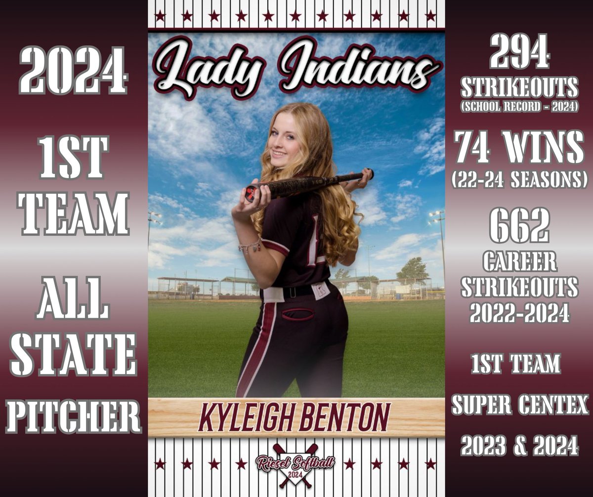 I am honored to receive pitcher of the year for my district, as well as 1st team Super Centex and 1st team All State awards. We had a great season, I wouldn’t have wanted to get where we were with any other team!