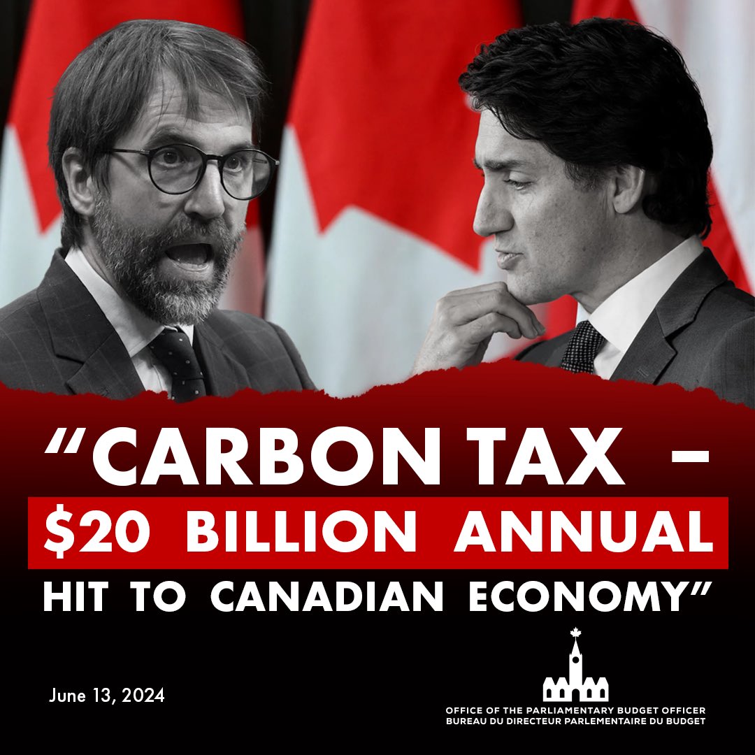 BREAKING: We just found out what we always knew! 

The Independent Parliamentary Budget Office revealed that there was a report the Trudeau government had been covering up about the actual costs of the carbon tax to Canadians. 

The carbon tax costs Canadian families extra $1200