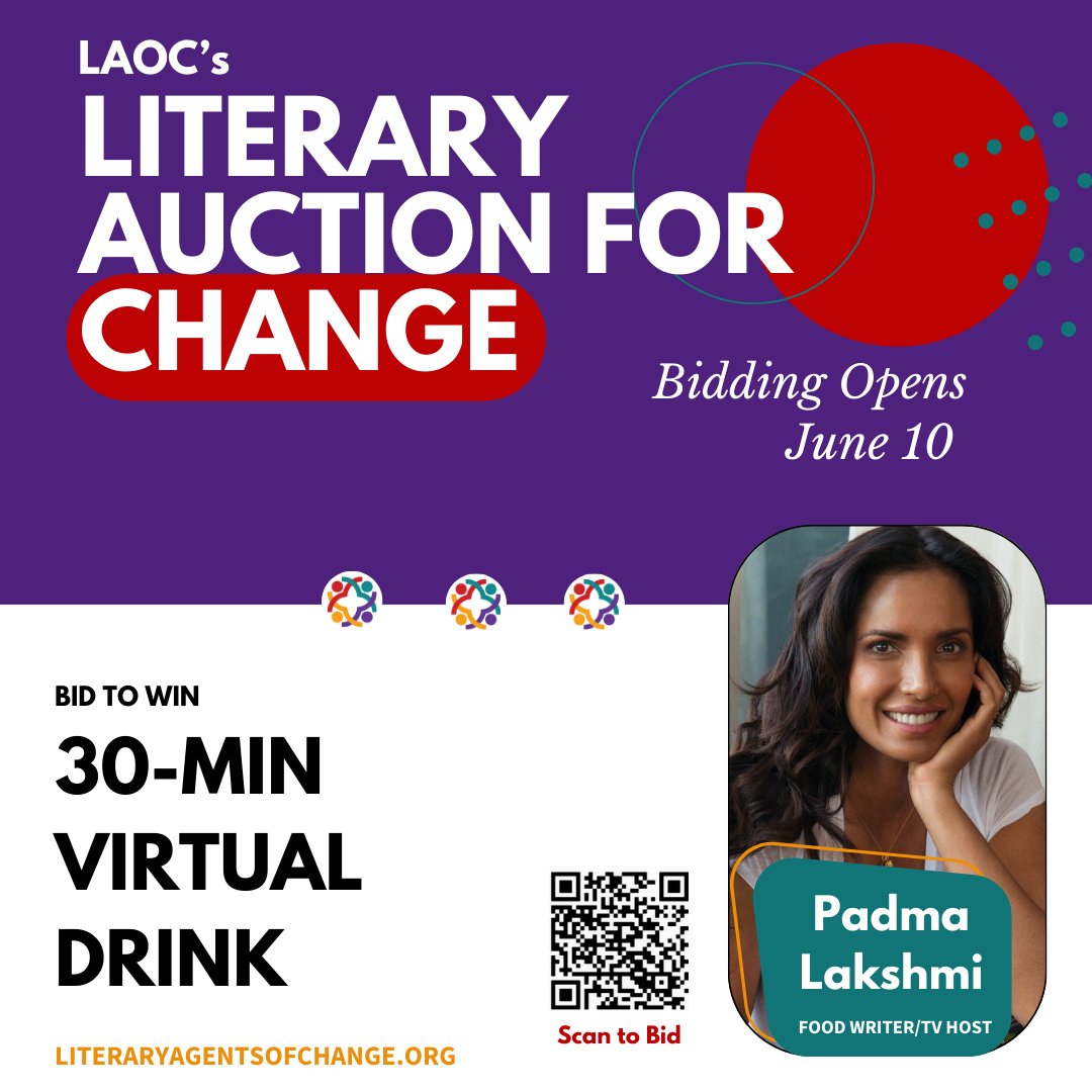 Padma Lakshmi (@padmalakshmi) on Twitter photo Donate to help <a href="/litagtsofchange/">Literary Agents of Change</a> further their mission of supporting and nurturing the careers of marginalized authors – and maybe have virtual drink with me!
givebutter.com/c/MsVK8X/aucti… Donate to help <a href="/litagtsofchange/">Literary Agents of Change</a> further their mission of supporting and nurturing the careers of marginalized authors – and maybe have virtual drink with me!
givebutter.com/c/MsVK8X/aucti…