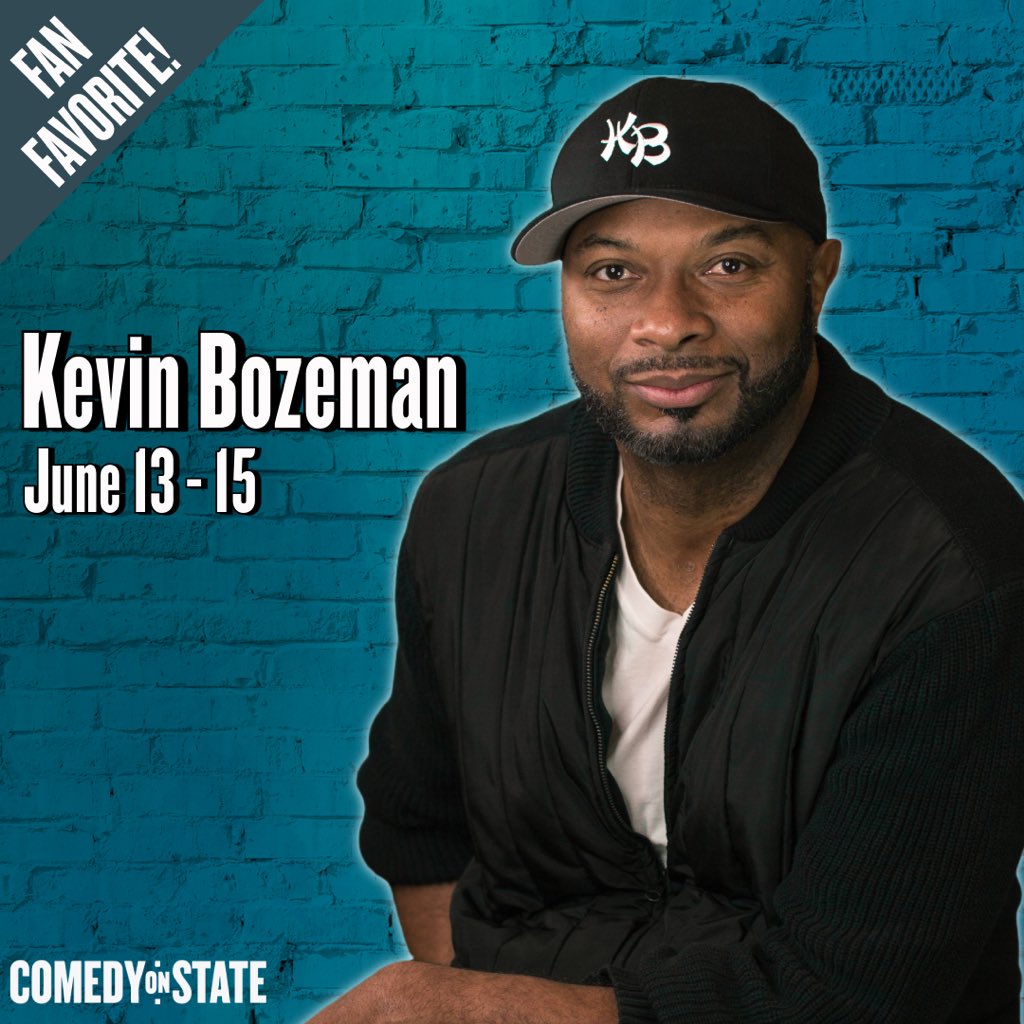 ComedyOnState's tweet image. madcom.club/Bozeman24
Kevin Bozeman this weekend!