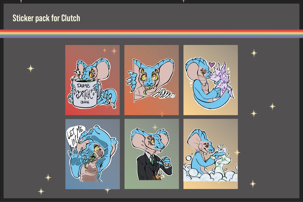 Noohm7's tweet image. Telegram sticker for Clutch !

#telegramsticker #furry