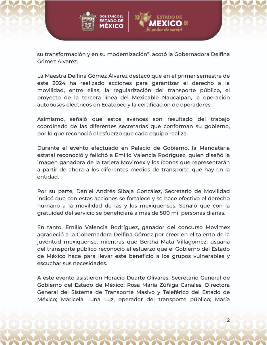 Secretaría de Movilidad GEM tweet media