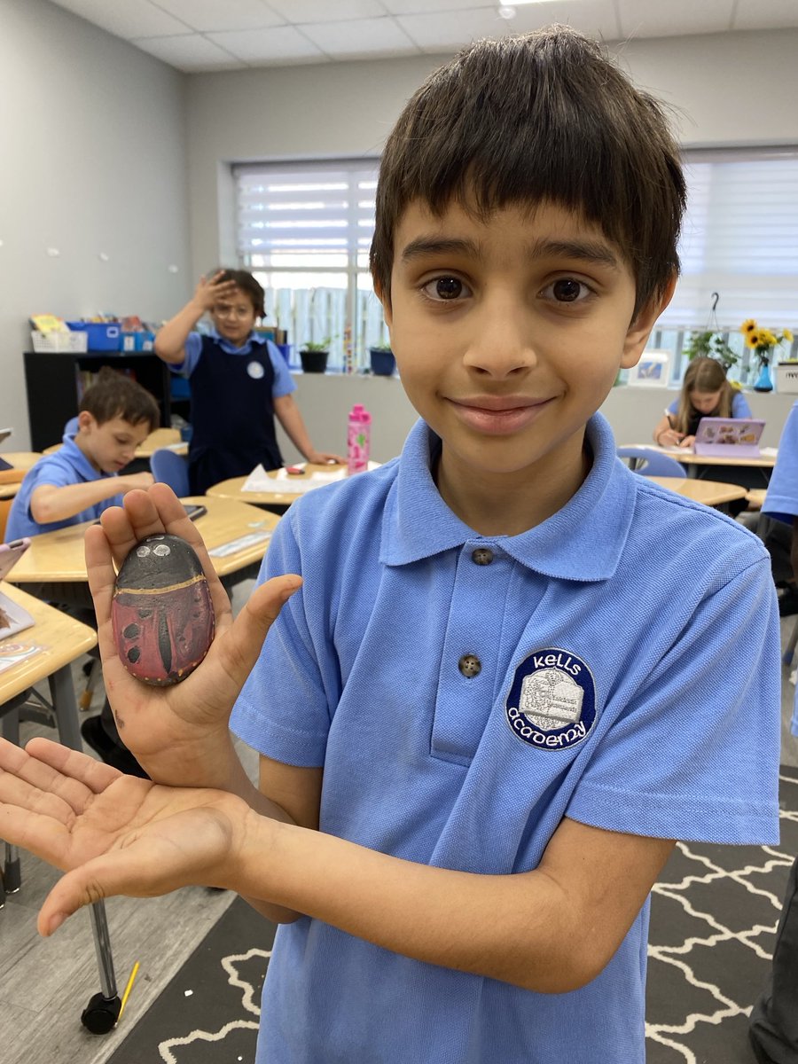 MsMillersClass2's tweet photo. Look at our cute rock pollinators. ⁦@KellsElementary⁩ https://t.co/efkPCAIwv4