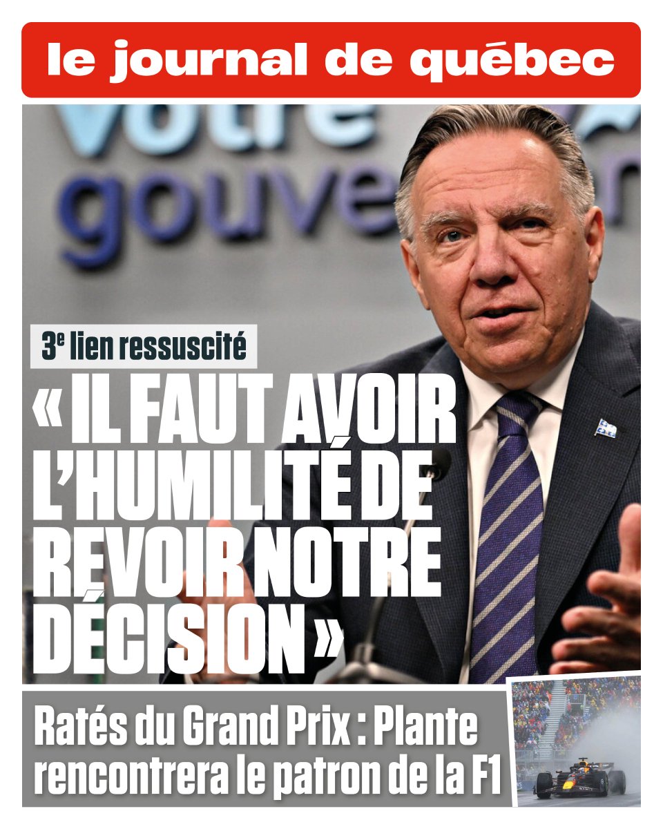 JdeQuebec's tweet photo. Voici notre une du soir! Pour vous abonner à nos infolettres, c’est ici : https://t.co/SmAk8xKGLn https://t.co/XyypnC4vXS